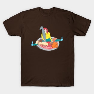 Girl with her dogs T-Shirt